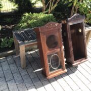 2 alte Uhrenkästen, Bastelmaterial (Antik, Shabby)