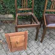4 antike Stühle, Holzstühle, Sitzgruppe (Jugendstil)