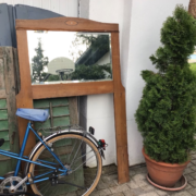 Großer geschliffener Spiegel (Antiquität, Shabby, Dekoration)
