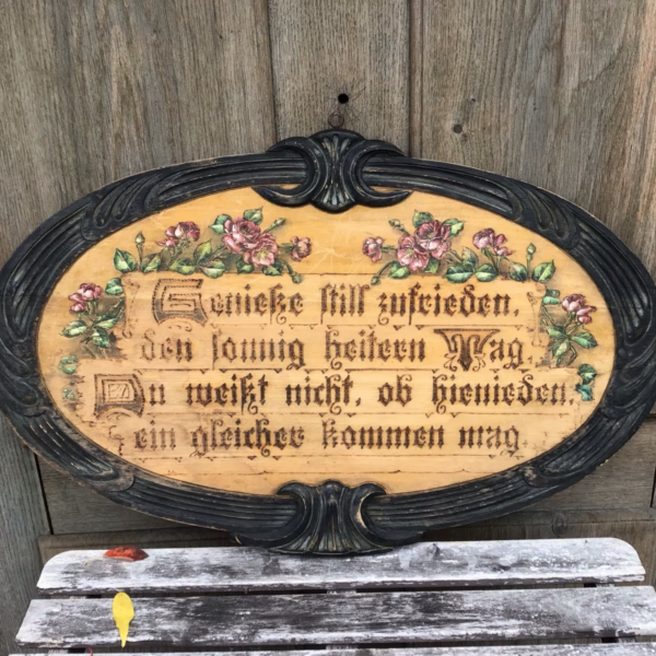 Antikes Holzschild, Spruch, Türhänger (Shabby, Landhaus, Dekoration)