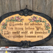 Antikes Holzschild, Spruch, Türhänger (Shabby, Landhaus, Dekoration)