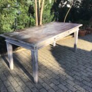 Holztisch mit Schubladen, Esstisch, Schreibtisch (Shabby)