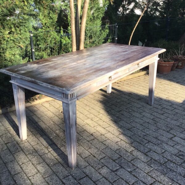 Holztisch mit Schubladen, Esstisch, Schreibtisch (Shabby)