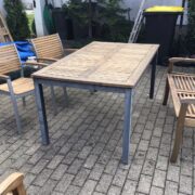 Gartenmöbel Set aus Holz: Tisch, Sitzbank & 2 Stühle