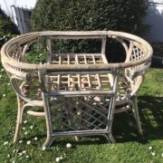 Gartenmöbel-Set, Bambusmöbel, Tisch & 2 Stühle, Terrassenmöbel
