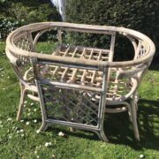 Gartenmöbel-Set, Bambusmöbel, Tisch & 2 Stühle, Terrassenmöbel