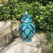 Alte orientalische Deckelvase, Vase (Vintage, Dekoration, Keramik)