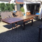 Antiker ausziehbarer Esstisch, Holztisch, Tafel, Tisch (Antiquität, Gründerzeit)