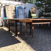 Antiker ausziehbarer Esstisch, Holztisch, Tafel, Tisch (Antiquität, Gründerzeit)