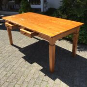 Großer Holztisch, Tisch, Esstisch mit Schubladen