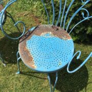 2 Gartenstühle, Metallstühle, Eisenstuhl, Gartenmöbel (Vintage, Shabby, Frankreich)