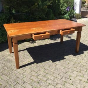 Großer Holztisch, Tisch, Esstisch mit Schubladen