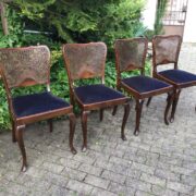 4 Stühle, Polsterstühle, Esszimmerstühle (Antiquität, Vintage)