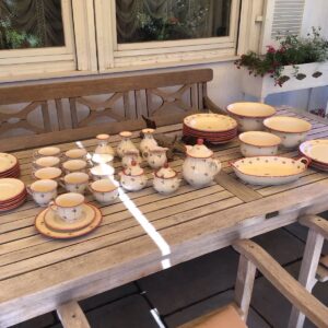 Handbemaltes Geschirr, Keramik, Service (Vintage, Shabby, Landhaus)