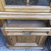Eckschrank, Holzschrank, Vitrine, Wandschrank (Vintage)
