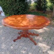 Antiker Holztisch mit Intarsien, Beistelltisch, Couchtisch (Antiquität)