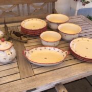 Handbemaltes Geschirr, Keramik, Service (Vintage, Shabby, Landhaus)