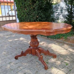 Antiker Holztisch mit Intarsien, Beistelltisch, Couchtisch (Antiquität)