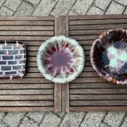 3 Vintage Obstschalen, Fat Lawa, 60er Jahre (Deko, Keramik, Shabby)