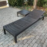 Gartenmöbel: Sonnenliege & Tisch, Holzliege, Ikea, Gartenliege