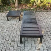 Gartenmöbel: Sonnenliege & Tisch, Holzliege, Ikea, Gartenliege