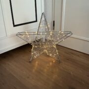 Großer beleuchteter Metallstern 60 cm (Weihnachten, Dekoration)