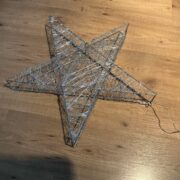 Großer beleuchteter Metallstern 60 cm (Weihnachten, Dekoration)