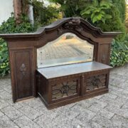 Antiker Buffetausatz mit Spiegel, Holzschrank (Antiquität) Antiker Buffetausatz mit Spiegel, Holzschrank (Antiquität)