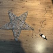 Großer beleuchteter Metallstern 60 cm (Weihnachten, Dekoration)