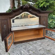 Antiker Buffetausatz mit Spiegel, Holzschrank (Antiquität) Antiker Buffetausatz mit Spiegel, Holzschrank (Antiquität)