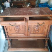 Antikes Sideboard, Anrichte, Holzschrank, Kommode (Antiquität, Gründerzeit)