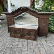 Antiker Buffetausatz mit Spiegel, Holzschrank (Antiquität) Antiker Buffetausatz mit Spiegel, Holzschrank (Antiquität)
