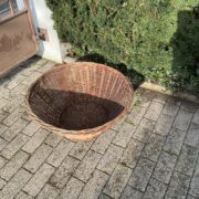 Großer Korb, Weidekorb, Dekoration (Shabby, Landhausstil)