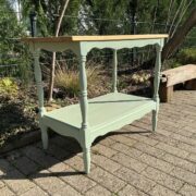 Beistelltisch, Holztisch, Ablage (AloeVera-farben,Shabby, Landhaus)