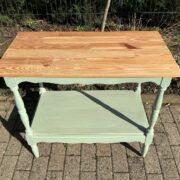 Beistelltisch, Holztisch, Ablage (AloeVera-farben,Shabby, Landhaus)