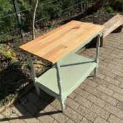 Beistelltisch, Holztisch, Ablage (AloeVera-farben,Shabby, Landhaus)