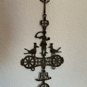Byzantinisches Kreuz aus Bronze, Wanddekoration (Vintage)