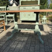 Set für Esszimmer / Wohnzimmer / Küche): Buffet, Tisch, 2 Stühle, Hocker Set für Esszimmer / Wohnzimmer / Küche): Buffet, Tisch, 2 Stühle, Hocker