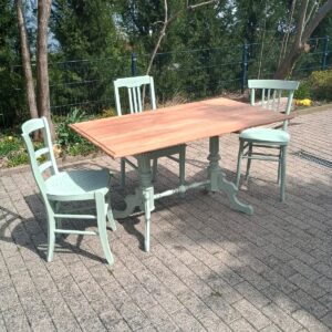 Esstisch mit 3 Stühlen, Esszimmer (Shabby, Landhaus)