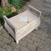 Antike Sitztruhe, Sitzbank, Nähkasten, Aufbewahrung (Shabby, Landhaus)