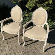 2 Medaillon Sessel, Armlehnstuhl (Shabby-chic, Landhausstil)