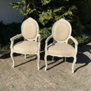 2 Medaillon Sessel, Armlehnstuhl (Shabby-chic, Landhausstil)