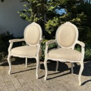 2 Medaillon Sessel, Armlehnstuhl (Shabby-chic, Landhausstil)