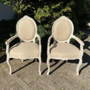 2 Medaillon Sessel, Armlehnstuhl (Shabby-chic, Landhausstil)