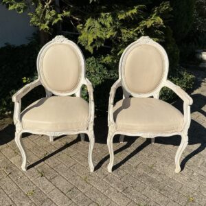 2 Medaillon Sessel, Armlehnstuhl (Shabby-chic, Landhausstil)